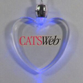 Light Up Pendant Necklace - Heart - Blue